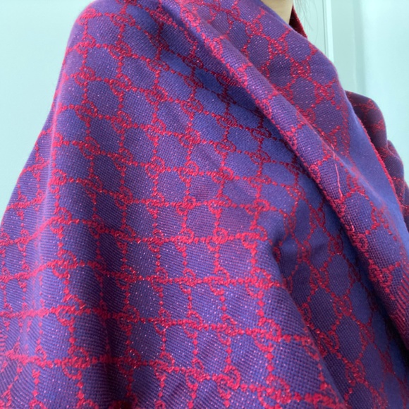 Gucci jacquard reversible scarf new - Picture 4 of 5